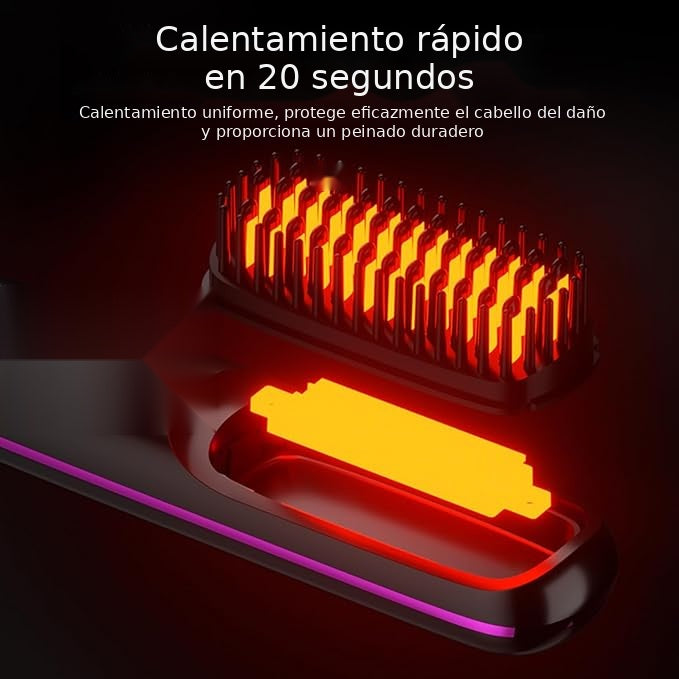 Cepillo alisador de pelo inalámbrico